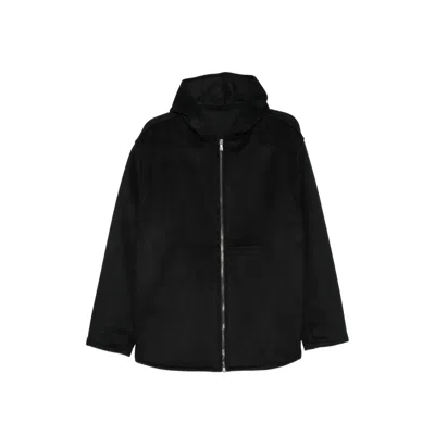 Eraldo Hooded Zip-up Jacket In Black