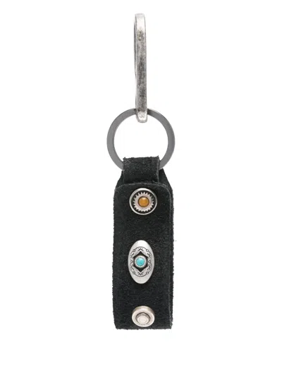 Eraldo Leather Keyring In Black