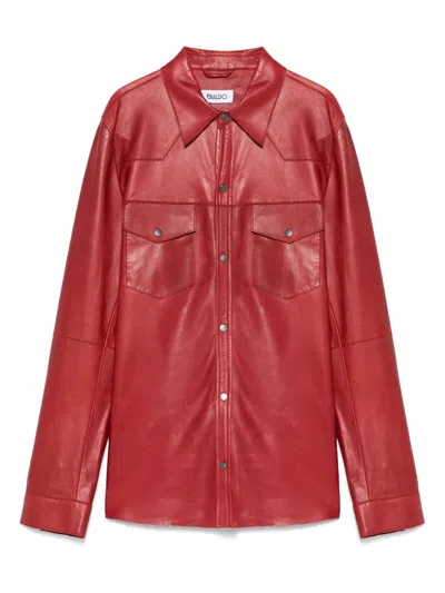 Eraldo Leather Shirt In Red