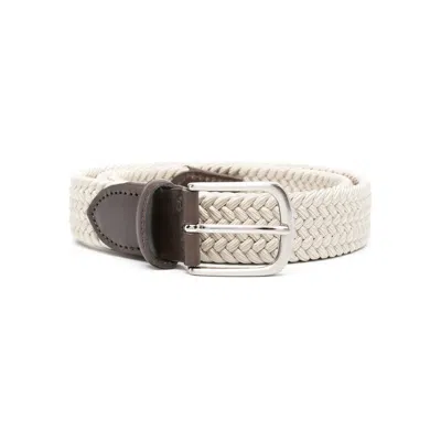Eraldo Leather-trim Interwoven Belt In Neutrals/brown