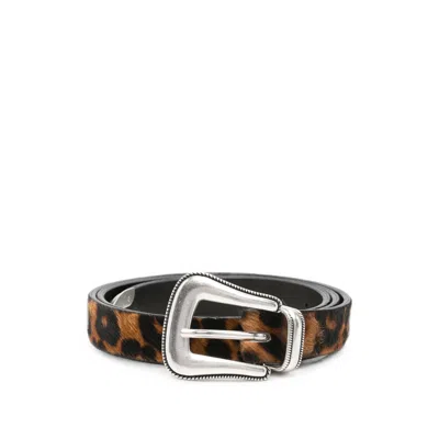 Eraldo Leopard-print Buckle-fastening Belt In Brown/black