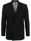 Eraldo Notched-lapel Double-breasted Blazer In Black