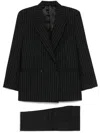 Eraldo Pinstriped Suit In Black