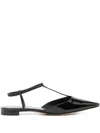 Eraldo Point-toe Flat Pumps In Black