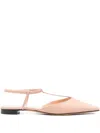 Eraldo Point-toe Flat Pumps In Pink