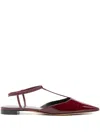 Eraldo Point-toe Flat Pumps In Red