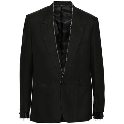 Eraldo Raw-cut Blazer In Black
