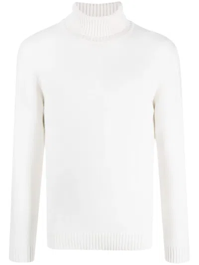Eraldo Roll-neck Cashmere Jumper In Neutrals