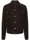Eraldo Sculpted-buttons Leather Jacket In Brown