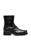 Eraldo Side-zip Leather Boots In Pink