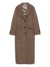 Eraldo Single-breasted Coat In Brown