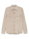 Eraldo Suede Shirt In Neutrals