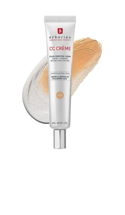 Erborian Cc Cream Color-corrector With Korean 2% Centella Asiatica & Hyaluronic Acid In Honey