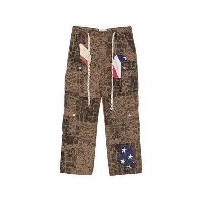 Ercole Studio Patchwork-detail Trousers In Brown