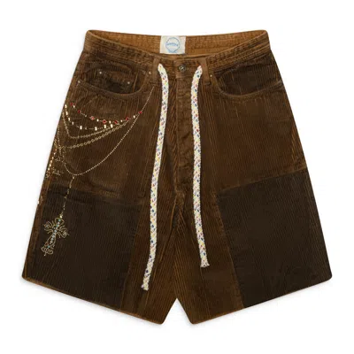 Ercole Studio Pathwork Corduroy Shorts Brown