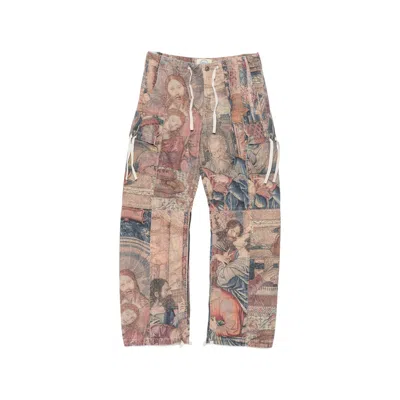 Ercole Studio Tapestry-print Jeans In Neutrals