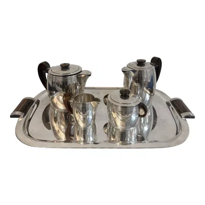 Pre-owned Ercuis A Vintage Tea & Coffee Service By French Silversmith , 30's In Brown