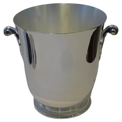Pre-owned Ercuis Fine French Champagne Bucket / Wine Cooler By , Paris C.1960 In Silver