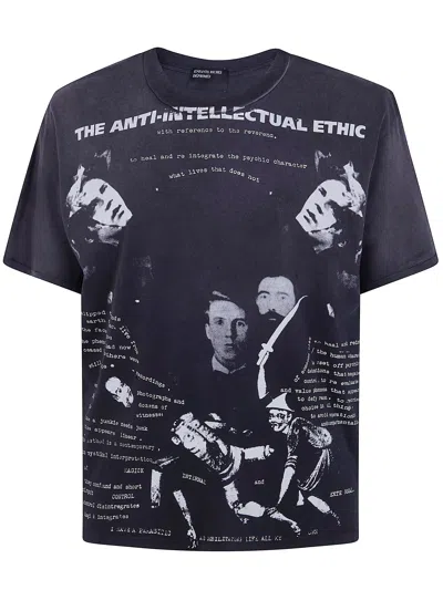 Erd - Enfants Riches Deprimes "anti-intellectual Ethic" T-shirt In Black
