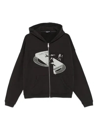 Erd - Enfants Riches Deprimes Holy Bible "assemblage" Baggy Zip Hoodie In Black