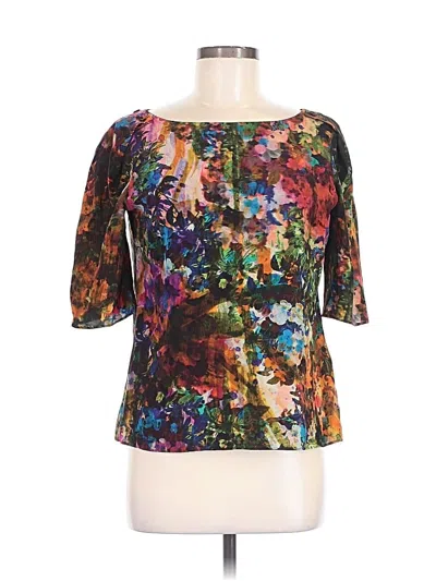 Pre-owned Erdem 3/4 Sleeve T-shirt In Brown