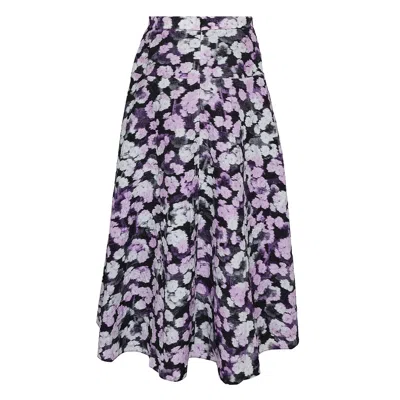 Erdem A-line Midi Skirt Matelasse In Blue