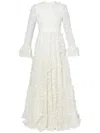 Erdem Alvaro Floral-cutwork Silk-organza Gown In Neutrals