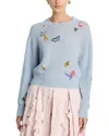 Erdem Applique Front Sweater In Blue