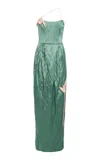 Erdem Appliquéd Gown In Green