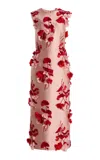 Erdem Appliquéd Midi Cocktail Dress In Multi