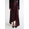 Erdem Asymmetric-design Draped Midi Skirt In Elderberry