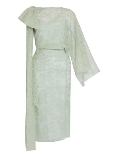 Erdem Asymmetric Dress In Green