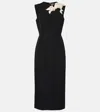 ERDEM ASYMMETRIC WOOL MIDI DRESS