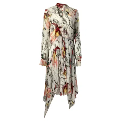 Erdem Asymmetrical Kaylah Printed Dress In Multicolor Silk