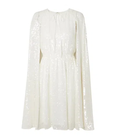Erdem Austin Shawl-style Sequined Dress In White