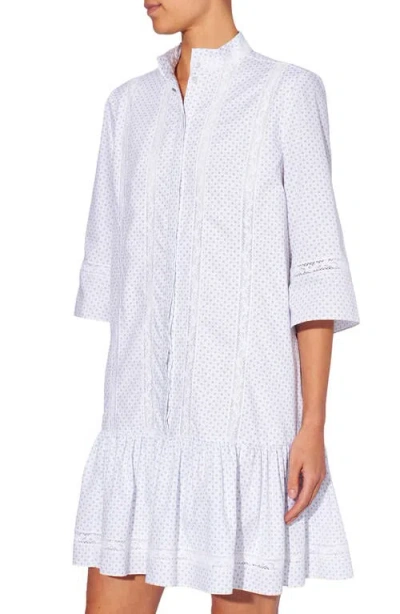 Erdem Bertram Ditsy Lace Poplin Minidress In Multi