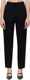 Erdem Pleated Wide-leg Trousers In Black