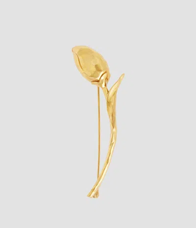 Erdem Bloom Flower-detail Brooch In Purple