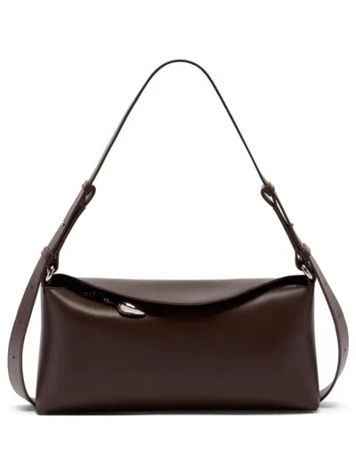 Erdem Bloom Leather Shoulder Bag In Brown