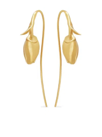 Erdem Bloom 圈形耳环 In Gold