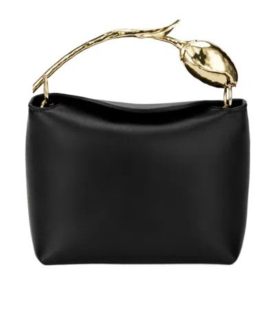 Erdem Bloom Mini Shoulder Bag In Black