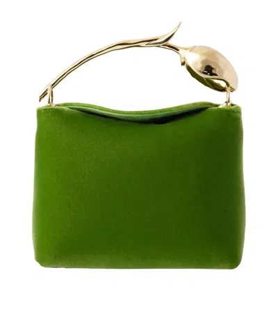 Erdem Bloom Mini Shoulder Bag In Green