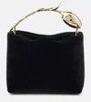 Erdem Womens Black Bloom Mini Leather Top Handle Bag In Black