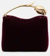 Erdem Womens Malbec Bloom Mini Velvet Top Handle Bag In Burgundy