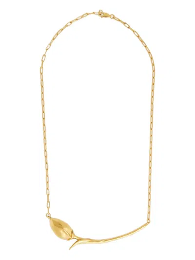 Erdem 花卉吊饰项链 In Gold