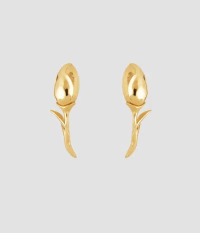 Erdem Bloom Stud Earrings In Gold