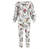 Erdem Blouse And Trousers Set In Floral Print Silk In Multi