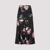 Erdem Floral Print Midi Skirt In Black