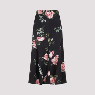 Erdem Victoria Beckham Pleat Cuff Details Blouse In Black