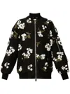 Erdem Embellished Wool-nylon Bomber Jacket In Schwarz
